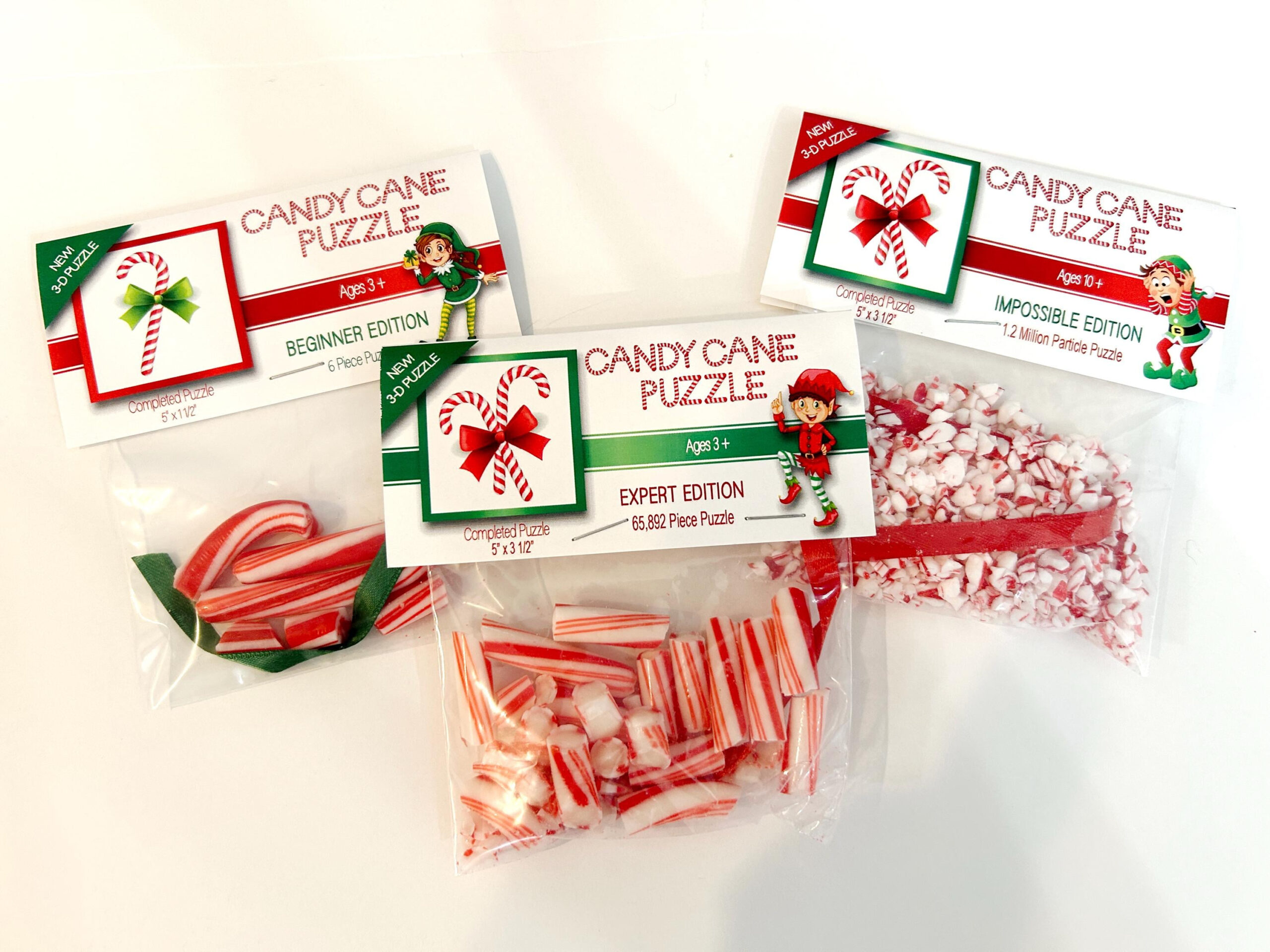 Candy Cane Puzzle - Etsy Canada in Some Gag Christmas Gifts Crossword Clue