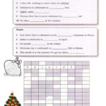 Celebrations Around The World …: English Esl Worksheets Pdf & Doc With Christmas Around The World Crossword
