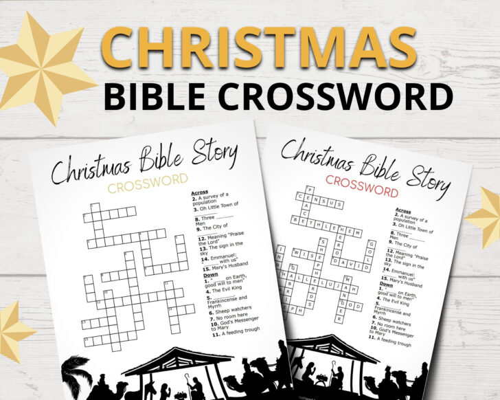 Bible Christmas Crossword Puzzle Bible Christmas Crossword Puzzle