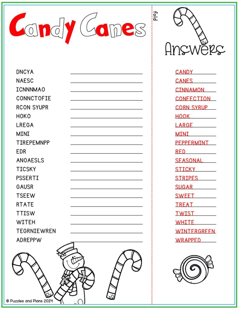 christmas candy canes word scramble puzzlesandplans intended for bit of christmas candy crossword Christmas Candy Canes Word Scramble - Puzzlesandplans intended for Bit Of Christmas Candy Crossword