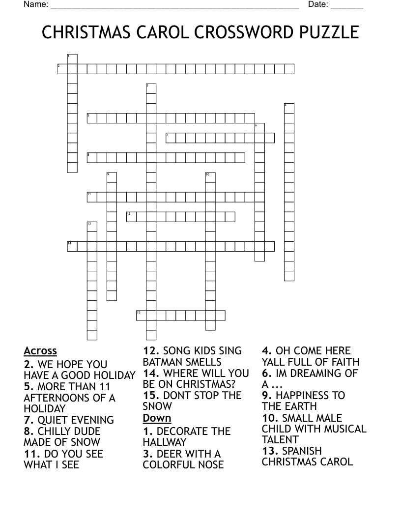 christmas carol crossword puzzle wordmint with we need a little christmas musical crossword Christmas Carol Crossword Puzzle - Wordmint with We Need a Little Christmas Musical Crossword