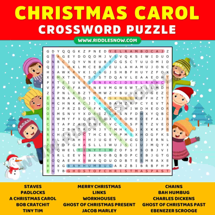Christmas Carol Crossword Who Should Come Answer