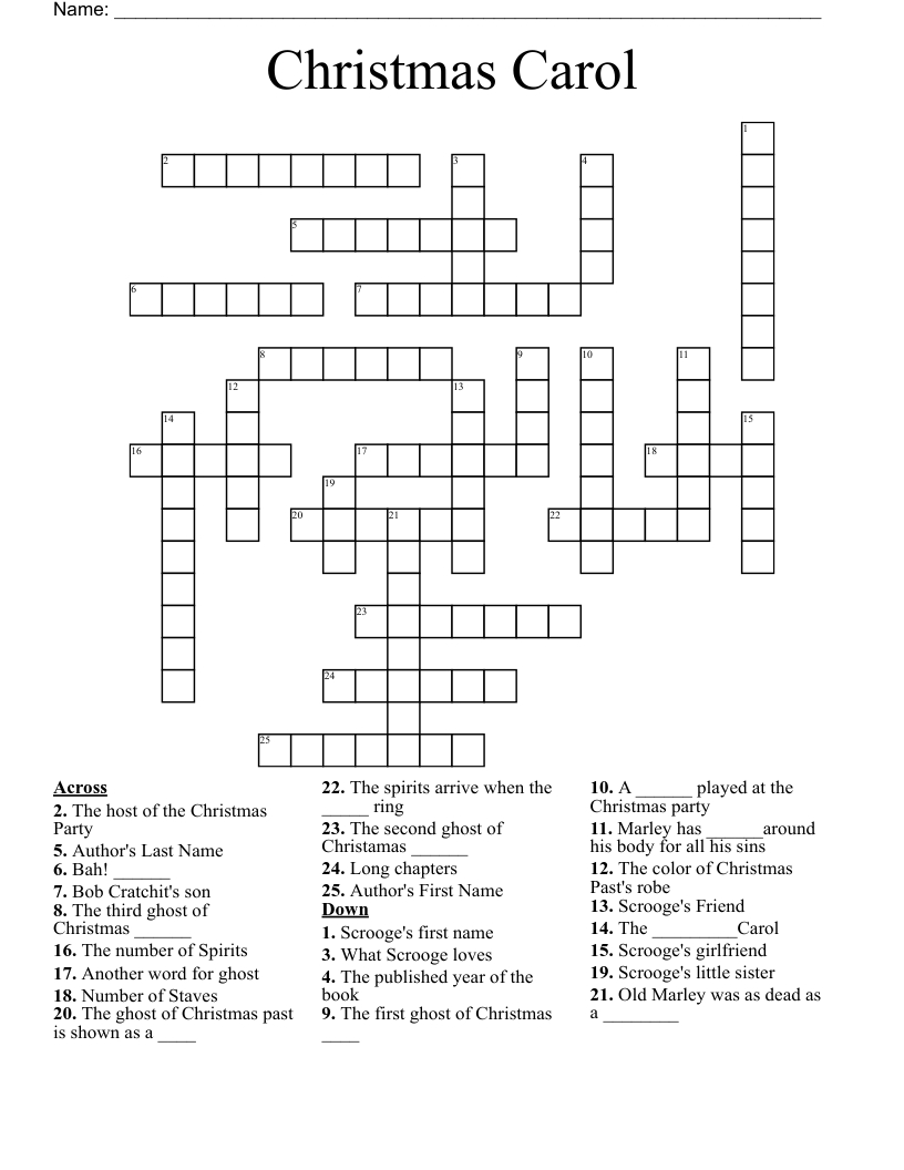 christmas carol crossword wordmint for christmas carol crossword clue Christmas Carol Crossword - Wordmint for Christmas Carol Crossword Clue