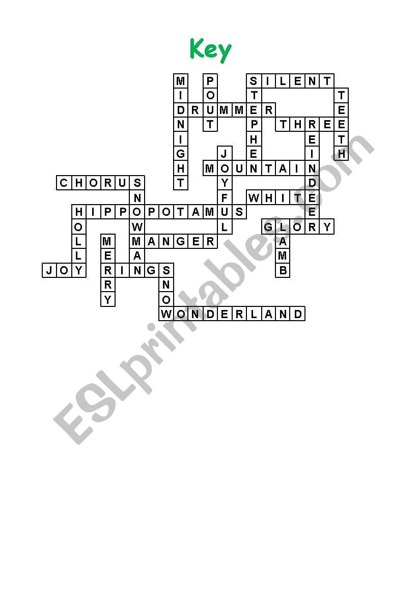 Christmas Carols And Songs Crossword - Esl Worksheetenglishchris intended for Listen To Christmas Carolers Crossword