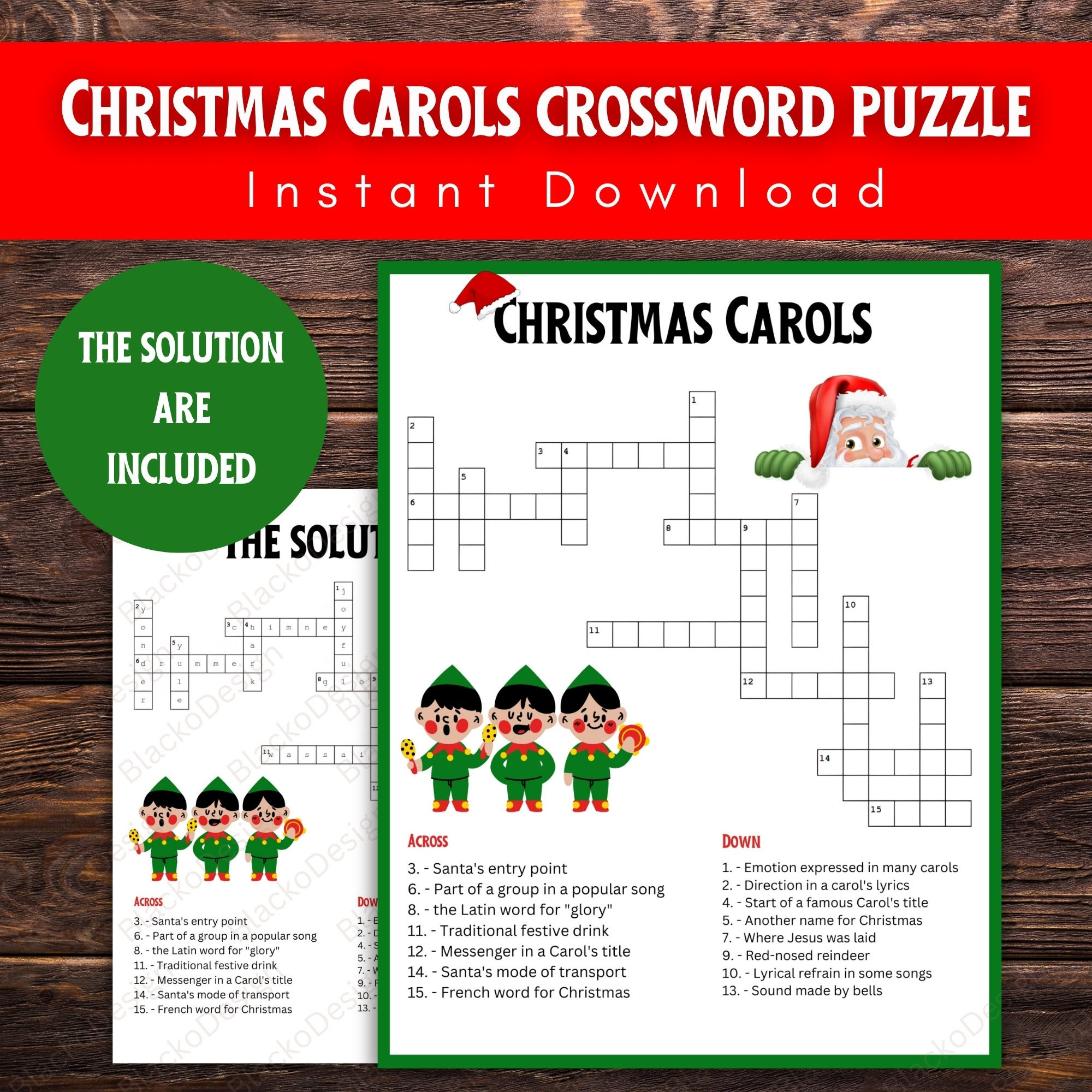 christmas carols crossword puzzle holiday family game digital with christmas carol start crossword Christmas Carols Crossword Puzzle: Holiday Family Game (Digital with Christmas Carol Start Crossword
