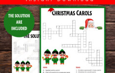 Christmas Carols Crossword Puzzle: Holiday Family Game (Digital with regard to Christmas Carols Crossword Clue