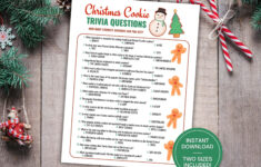 Christmas Cookie Trivia - Etsy Canada with regard to Christmas Cookie Spice Crossword Clue