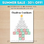 Christmas Countdown Activities   Etsy With Regard To Christmas Dinner Centerpiece Crossword 3 Letters