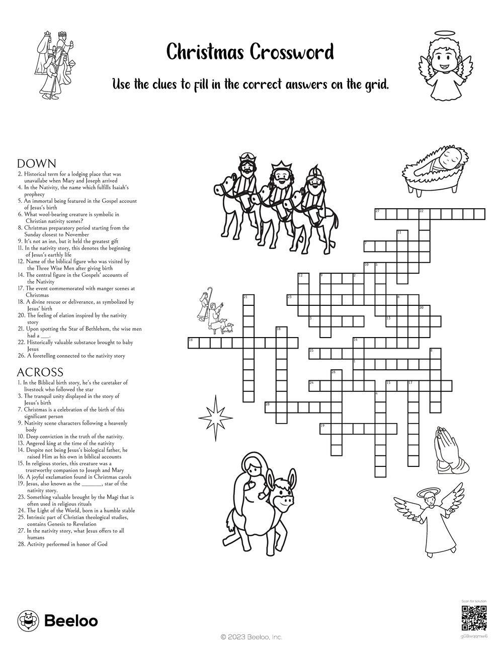christmas crossword beeloo printable crafts and activities for kids regarding white christmas star crossword Christmas Crossword • Beeloo Printable Crafts And Activities For Kids regarding White Christmas Star Crossword