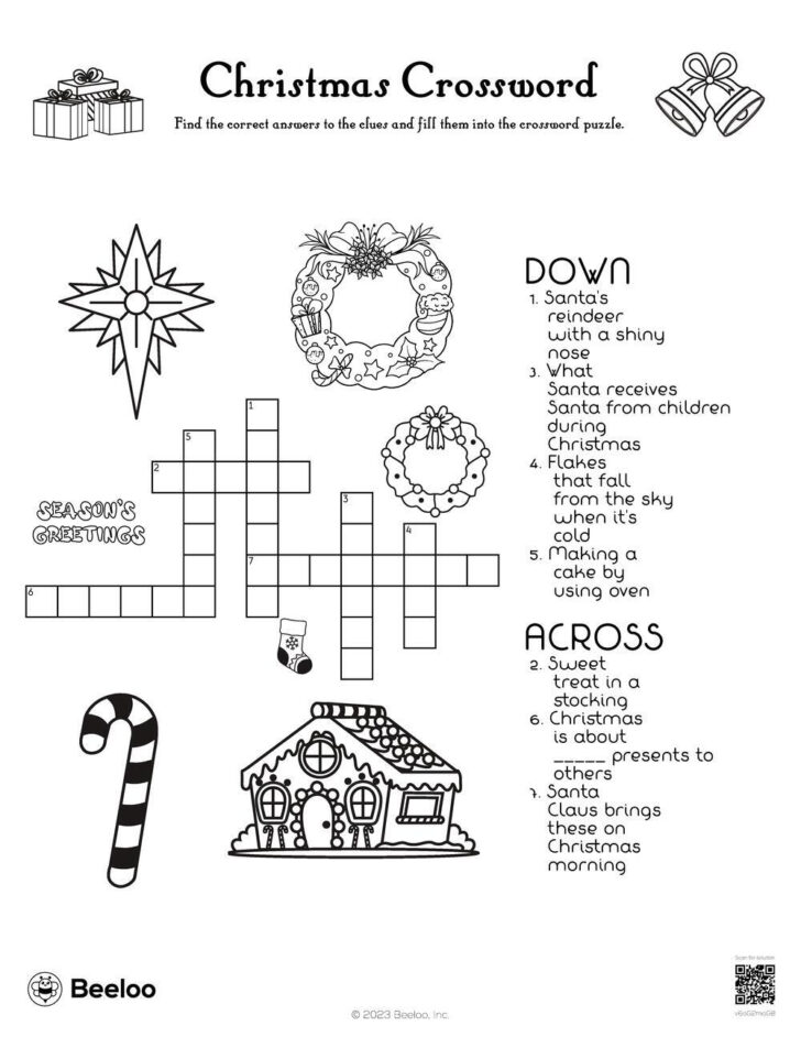 Children's Christmas Crossword Puzzle Children's Christmas Crossword Puzzle