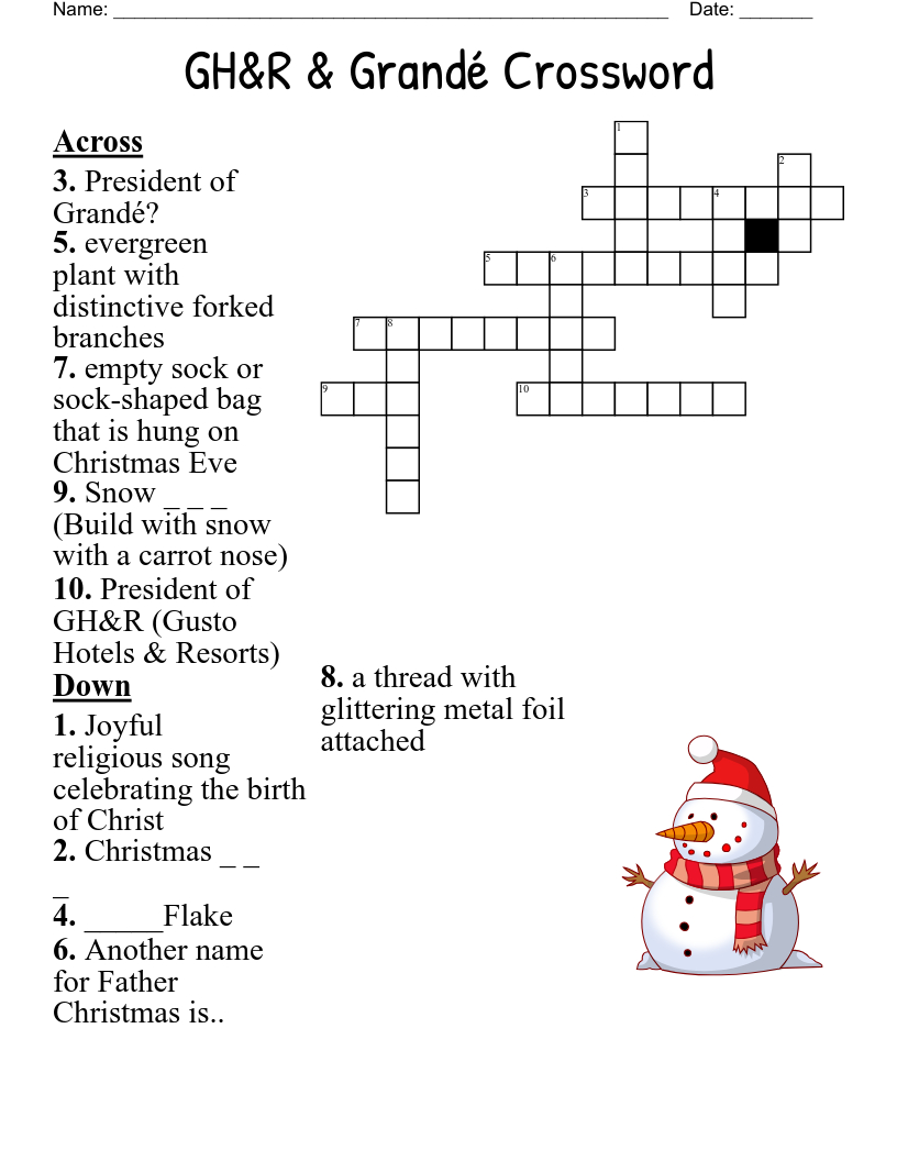 Christmas Crossword Clue - Wordmint intended for Christmas Evergreen Crossword Clue