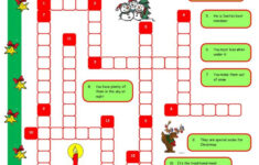 Christmas Crossword Crossword: English Esl Worksheets Pdf & Doc in Christmas in France Crossword
