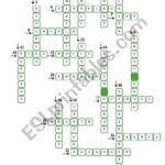 Christmas Crossword   Esl Worksheettecus In Christmas Words Crossword Answer Key