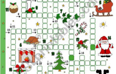 Christmas Crossword – Esl Worksheettecus with Christmas Crossword Puzzle Worksheet