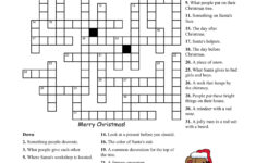 Christmas Crossword (Not Too Easy) | Doc throughout Christmas Crossword Puzzle Worksheet Answers