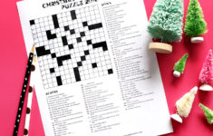 Christmas Crossword Puzzle 2018 - Karen Kavett regarding Christmas Tree Crossword Answer Key