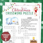 Christmas Crossword Puzzle / Christmas Game For Kids / Holiday Within Christmas Party Game Crossword