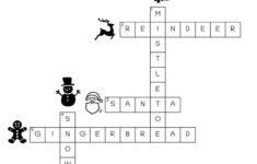 Christmas Crossword Puzzle - Cute &amp; Free Printable | Saturdaygift intended for Christmas Gifts Crossword Puzzle Answers