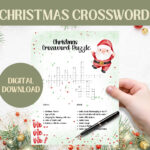 Christmas Crossword Puzzle For Children | Kids Christmas Activity In La Christmas Setting Crossword Clue