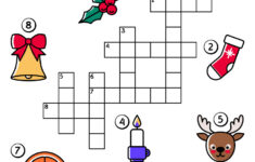 Christmas Crossword Puzzle For Kids With Santa – Royalty-Free inside Some Purchases For Christmas Displays Crossword