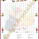 Christmas Crossword Puzzle Fun For Children Activity During The Regarding Christmas Crossword Word Search