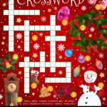 Christmas Crossword Puzzle Game – Royalty Free Vector | Vectorstock In Some Purchases For Christmas Displays Crossword