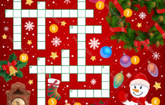 Christmas Crossword Puzzle Game – Royalty-Free Vector | Vectorstock in Some Purchases For Christmas Displays Crossword