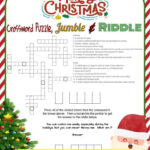 Christmas Crossword Puzzle, Jumble, And Riddle Jokes Activity Regarding Spot For Some Christmas Decorations Crossword