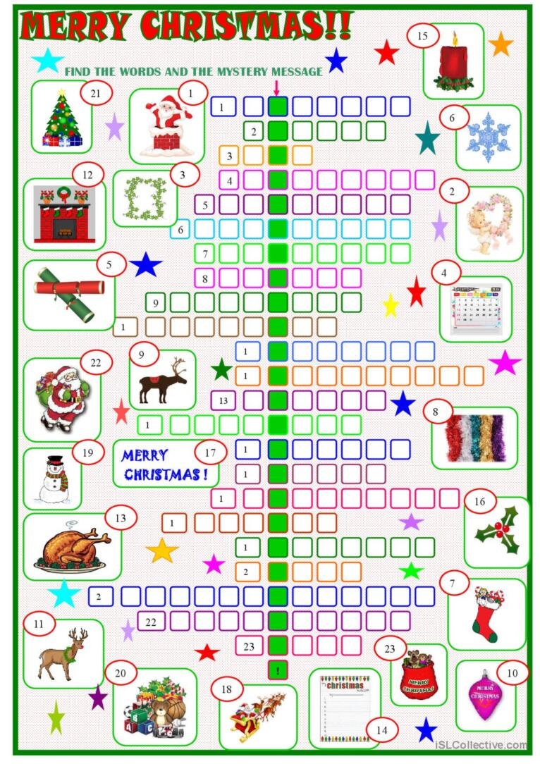 christmas crossword puzzle with a english esl worksheets pdf doc pertaining to christmas crossword puzzle esl Christmas : Crossword Puzzle With A…: English Esl Worksheets Pdf & Doc pertaining to Christmas Crossword Puzzle Esl