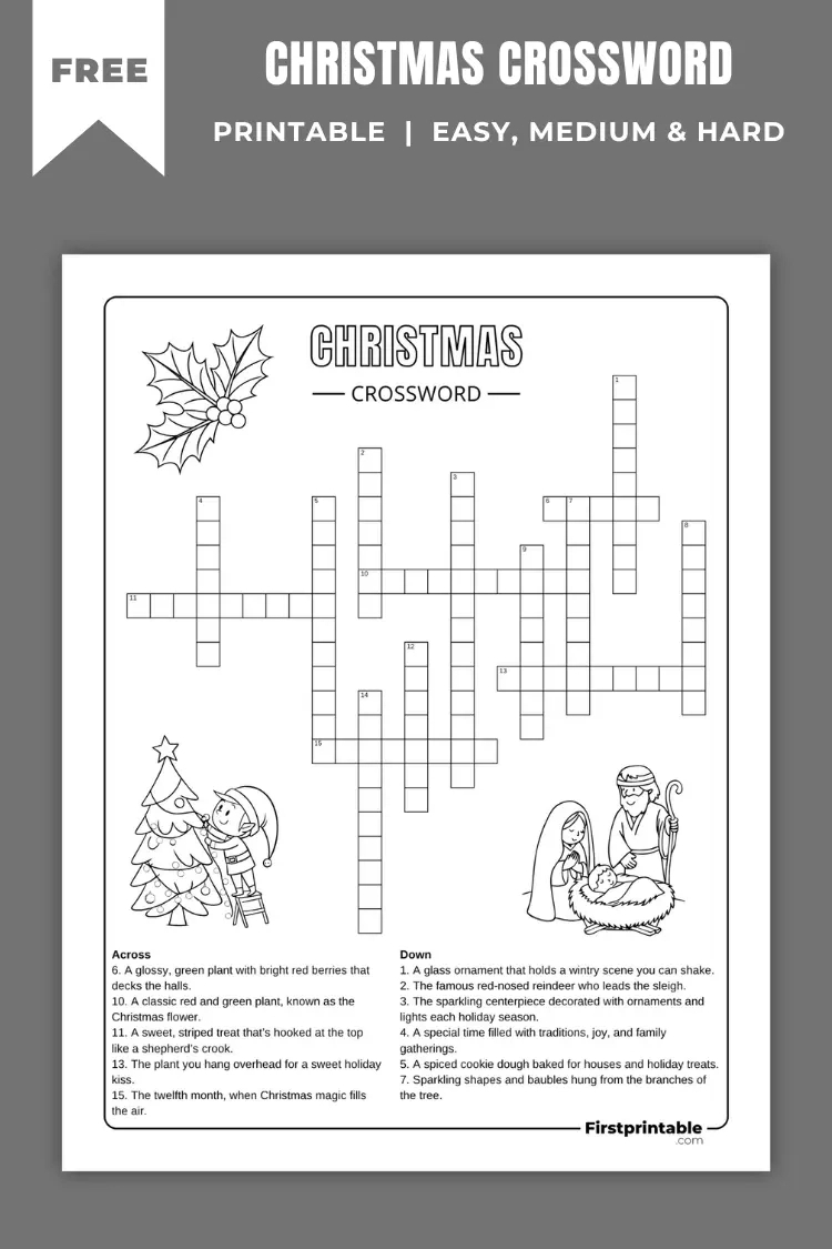 christmas crossword puzzles free pdf printables for source of some halloween and christmas traditions crossword Christmas Crossword Puzzles | Free Pdf Printables for Source Of Some Halloween And Christmas Traditions Crossword