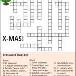Christmas Crossword | Templates At Allbusinesstemplates With Christmas Entertainment Crossword Clue
