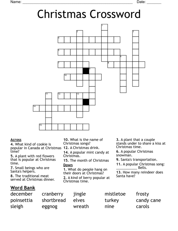 Christmas Plant Crossword Clue