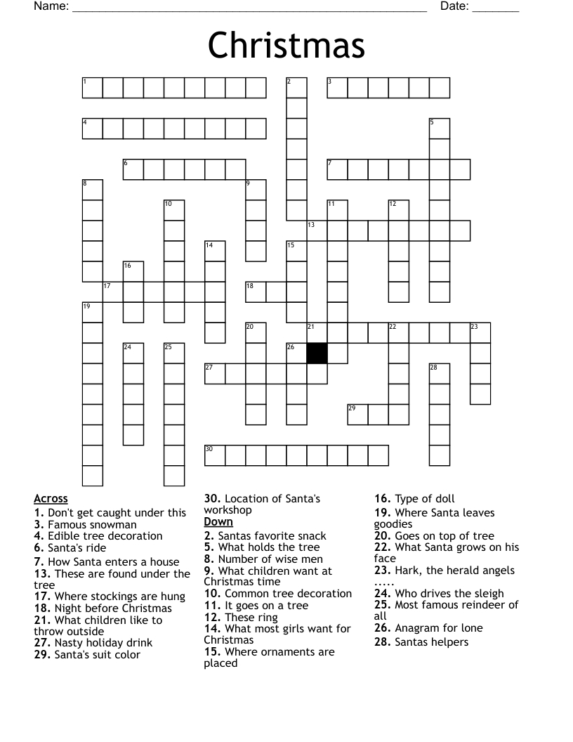 christmas crossword wordmint for like most christmas trees crossword Christmas Crossword - Wordmint for Like Most Christmas Trees Crossword