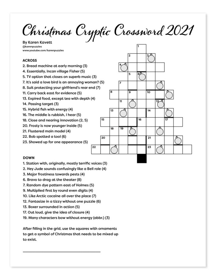 Christmas Crossword Puzzle Clue Christmas Crossword Puzzle Clue