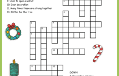 Christmas Decorations Crossword with Christmas Tree Topper Crossword
