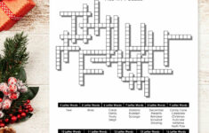 Christmas Fill-In Puzzle [Free Printable Pdf] in Christmas Garland Crossword Clue