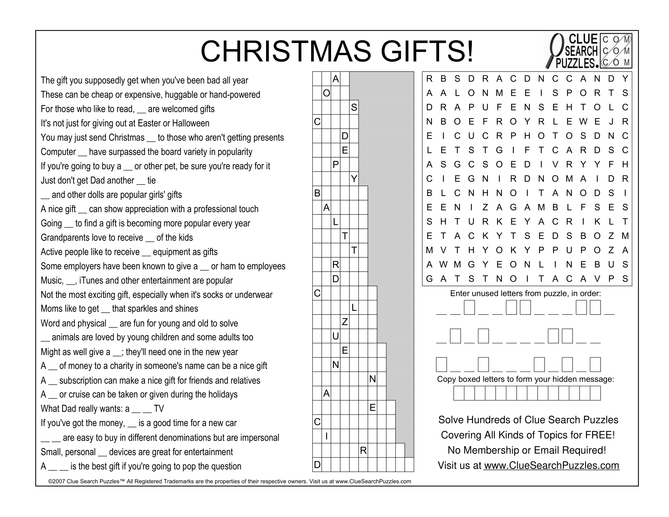 christmas gifts trivia quiz with christmas gifts crossword puzzle answers Christmas Gifts Trivia Quiz with Christmas Gifts Crossword Puzzle Answers