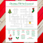 Christmas Holiday Fill In Crossword Puzzle Worksheet Digital Inside Printable Christmas Crosswords For Adults