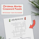 Christmas Movie Crossword Puzzle, Instant Printable Pdf Download With Regard To A Holly Jolly Christmas Singer Crossword