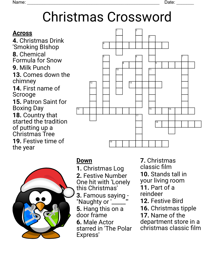 Christmas Song Trivia Crossword - Wordmint for Christmas Song Crossword Clue 4 Letters