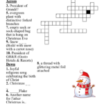 Christmas Songs Crossword   Wordmint In A Christmas Song Crossword