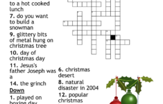 Christmas Spelling Words Crossword – Wordmint throughout Edible Christmas Ornament Crossword