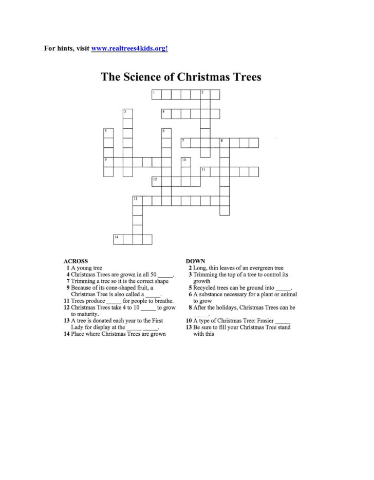Like a Christmas Tree Crossword Like a Christmas Tree Crossword