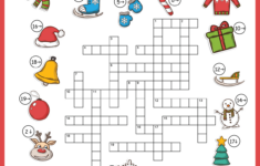 Christmas Vocabulary Image Crossword intended for Free Printable Christmas Crossword