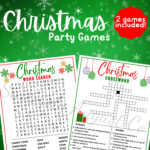 Christmas Word Search & Crossword Games (Printable)   Etsy Ireland Pertaining To Christmas Carol Opener Crossword