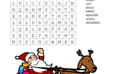 Christmas Word Search (Free Printable Pdf Puzzles) – Free in Christmas Crossword Puzzle With Word Bank