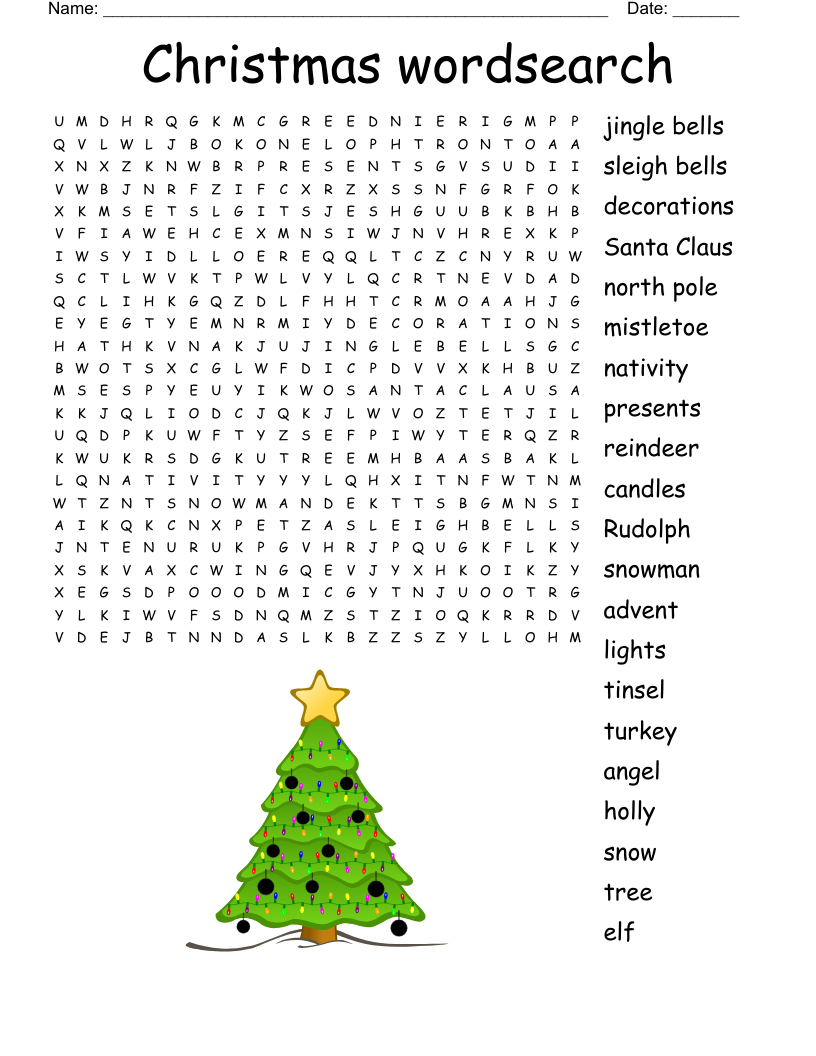 Christmas Word Search! - Wordmint within Christmas Word Searches And Crosswords