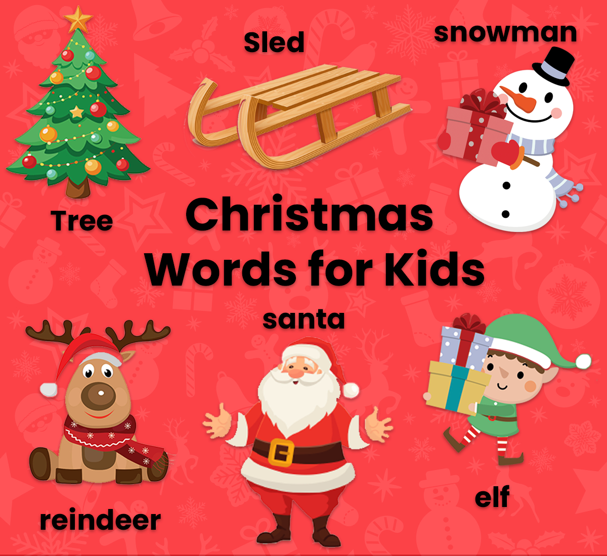 Christmas Words For Kids | Abcmouse with regard to Christmas Eve Visitor Crossword
