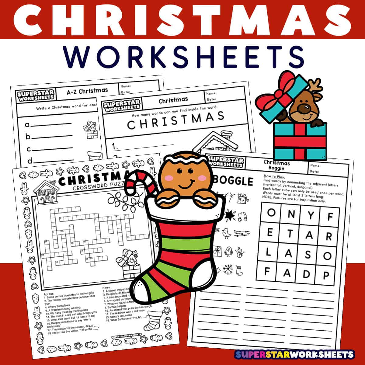 Christmas Worksheets (Free Printables) - Superstar Worksheets with regard to Christmas Eve Visitor Crossword Clue