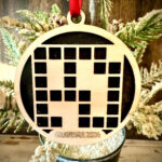 Crossword Puzzle 2 Layer Personalized Laser Cut Wood Christmas Inside Christmas Tree Decoration Nyt Crossword